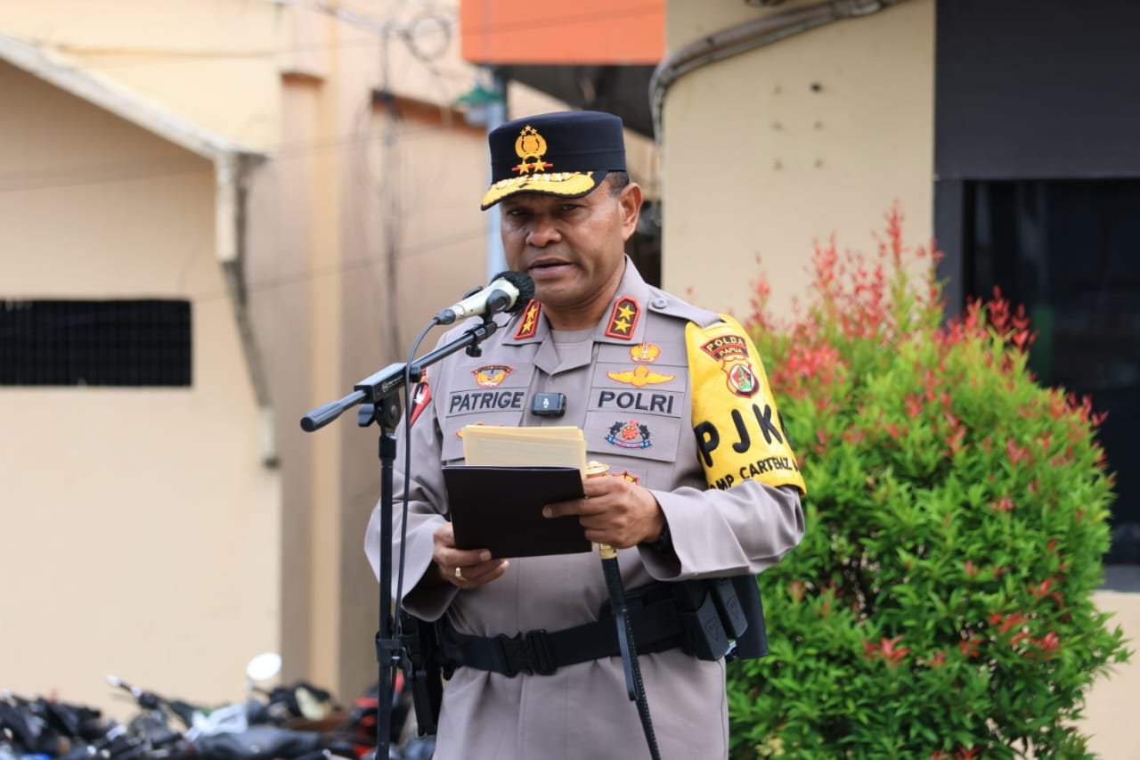 Apel Gelar Pasukan Operasi Patuh Cartenz 2025 Resmi Dimulai, Kapolda Papua Tekankan Sinergitas dan Humanisme dalam Penegakan Hukum Lalu Lintas