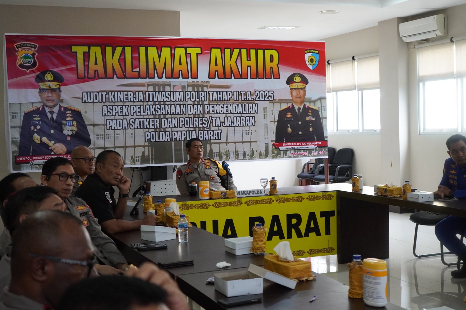 Polda Papua Barat Laksanakan Taklimat Akhir Audit Kinerja Itwasum Polri Tahap II T.A. 2025