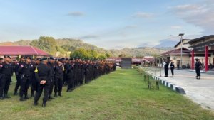 Satbrimob Polda Papua Laksanakan Apel Kesiapan PAM PSU Pilgub Papua