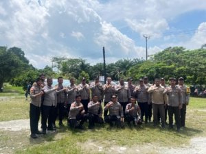 Kapolres Keerom Lakukan Monitoring, Pastikan Rapat Pleno Terbuka Tingkat Distrik Berjalan Aman dan Kondusif