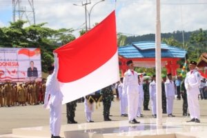 Kapolres Supiori Bersama PJU Hadiri Upacara Peringatan HUT Kemerdekaan RI Ke 80