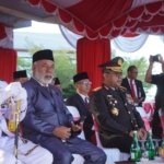 Polda Papua Barat Hadiri Upacara Penurunan Bendera Merah Putih dan Syukuran HUT ke-80 Kemerdekaan RI