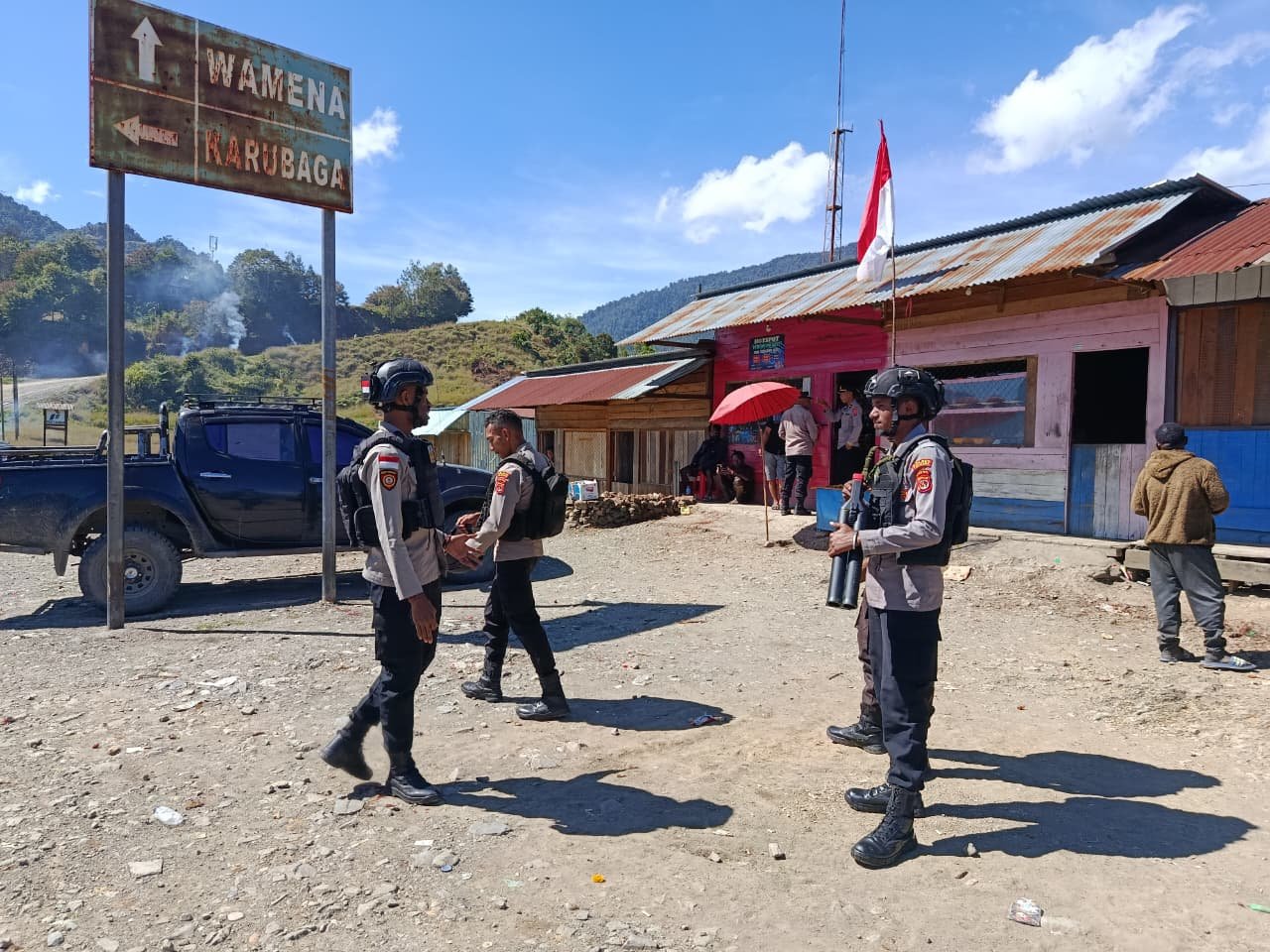 Patroli Rutin Polres Tolikara Wujudkan Kamtibmas yang Kondusif