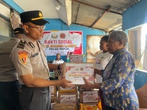 Siswa SIP Angkatan 54 Gelombang II Polda Papua Gelar Bakti Sosial Bertajuk “Berbagi dengan Hati”