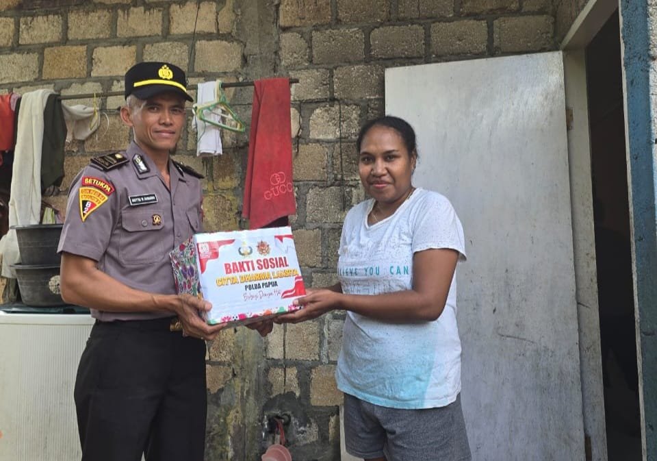 Bakti Sosial Siswa SIP 54 Gelombang II Polda Papua, Pererat Hubungan Polri dengan Masyarakat