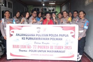 Peringati HUT Polwan ke-77, Polwan Polda Papua Anjangsana ke Purnawirawan