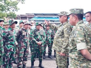 Cepat Tanggap. Pangdam XIII Merdeka Mayjen TNI Mirsa Agus, S.I.P, Berangkatkan Personel ke Sitaro