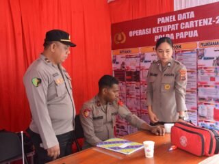 Subsatgas Dokkes Polda Papua Berikan Layanan Kesehatan bagi Personel Pos Pelayanan Operasi Ketupat Cartenz 2026